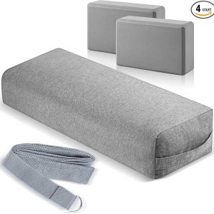 4 Pcs Yoga Bolster Pillows Blocks